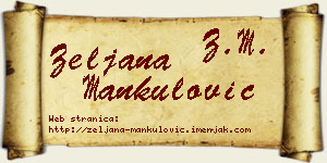 Željana Mankulović vizit kartica